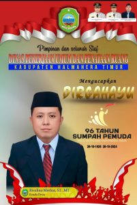 BERITA IKLAN : Kepala Dinas PUPR Haltim Beserta Jajaran Mengucapkan Dirgahayu Hari Sumpah Pemuda