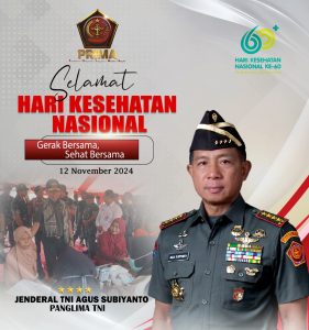 Panglima TNI Ucapkan Selamat Hari Kesehatan Nasional Tahun 2024