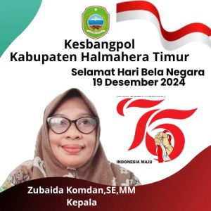 BERITA IKLAN : Kepala Kesbangpol Pemkab Haltim Beserta Jajaran Mengucapkan Dirgahayu 76 Tahun Hari Bela Negara 2024