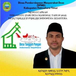 BERITA IKLAN : Kepala Dinas PMD Beserta Jajaran Mengucapkan Dirgahayu Hari Desa Nasional 2025