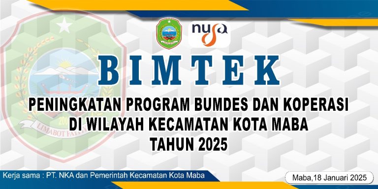 Gandeng PT NKA, Camat Kota Maba Gelar Bimtek untuk BUMDes dan Koperasi