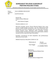Alkhairaat Malut Minta Pengurus Besar Palu Adukan Fuad Plered