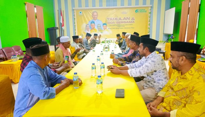 Partai Golkar Haltim Tahlilan dan Doa Bersama Membagi Ribuan Paket Sembako