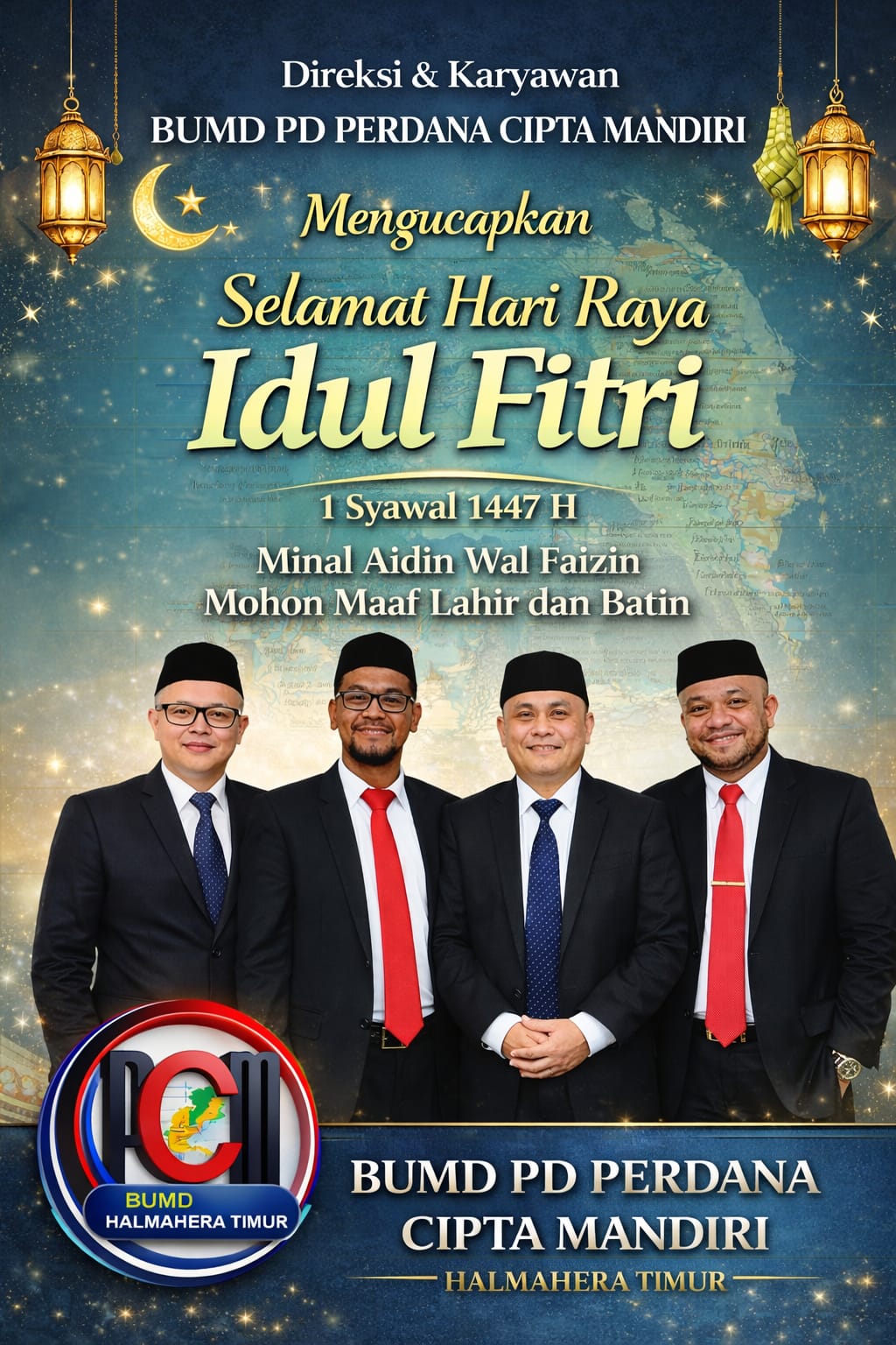 BERITA IKLAN : Direksi Dan Karyawan BUMD PD Perdana Cipta Mandiri Mengucapkan Selamat Hari Raya Idul Fitri 1447 H