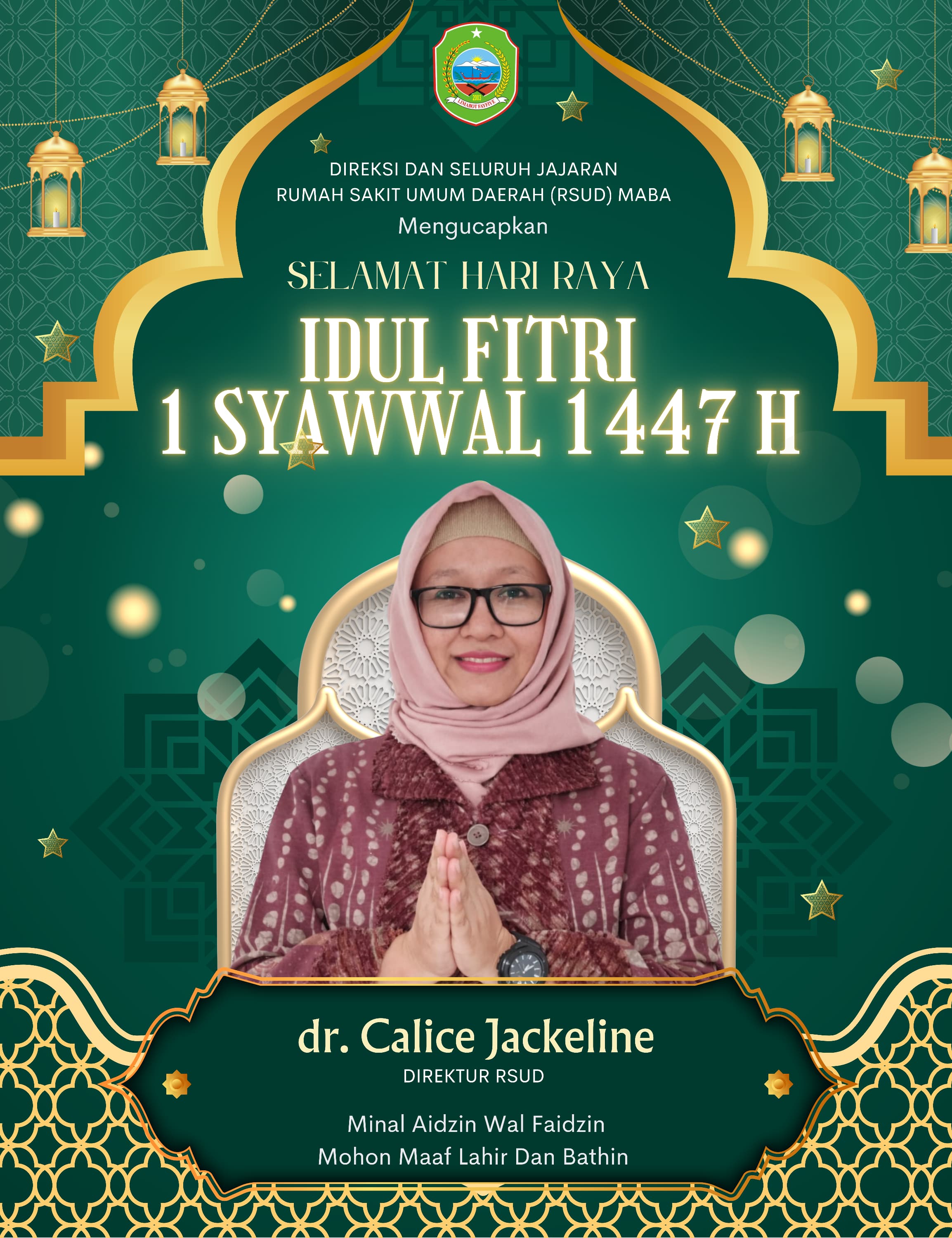 BERITA IKLAN : Direksi RSUD Maba dan Jajaran Mengucapkan Selamat Hari Raya Idul Fitri 1447 H