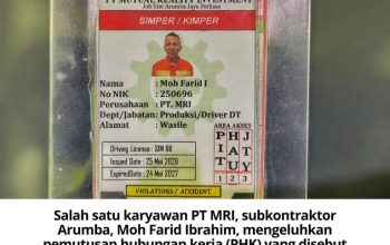 PHK Karyawan Sepihak, PT MRI Dinilai Tabrak Aturan Tenaga Kerja
